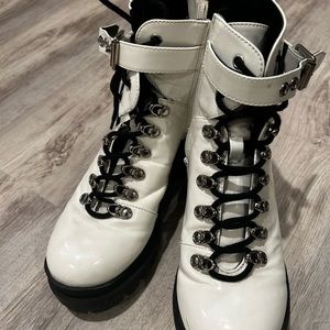 Jeffrey Campbell White Boots Size 8